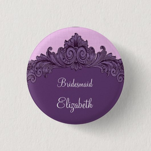 Mint Paarse Button Bridesmaid (Voorkant)