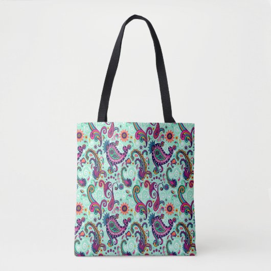 Mint Paisley Draagtas (Voorkant)