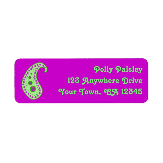Mint Paisley Etiket (Voorkant)