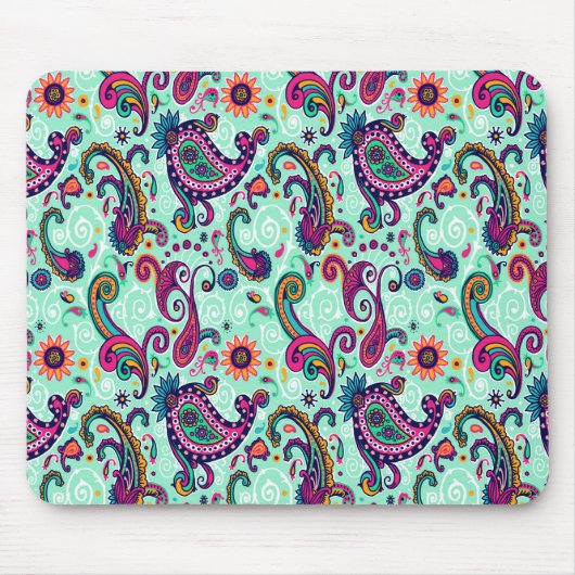 Mint Paisley Muismat (Voorkant)