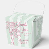 Mint Palm Spring Pastel Beach verjaardagsfeestje Bedankdoosjes (Voorkant)