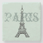 Mint Paris Eiffel Tower Stone Drink Onderzetter Gi (Voorkant)
