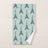 Mint Paris Tour Eiffel Serviettes de bain Set Cade (Serviette à main)