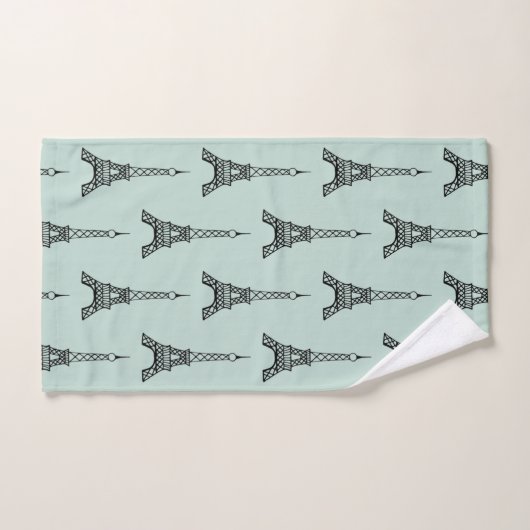 Mint Paris Tour Eiffel Serviettes de bain Set Cade (Serviette à main)