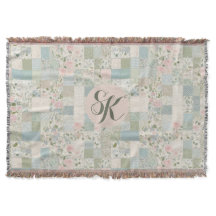 Mint patchwork monogram