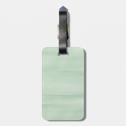 Mint Peacock Feather Bagagelabel (Achterkant verticaal)