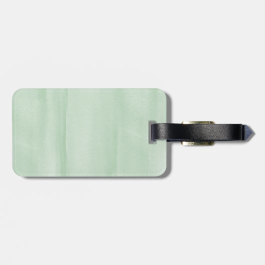 Mint Peacock Feather Bagagelabel (Achterkant horizontaal)