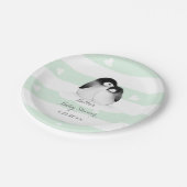 Mint Penguin Papier Borden Papieren Bordje (Gekanteld)