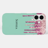 Mint Pink Blush Ice Cream Glitter Druppels Case-Mate iPhone Case (Achterkant (horizontaal))