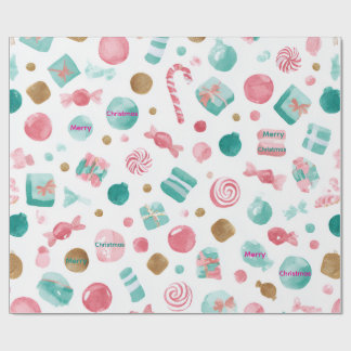 Mint & Pink CANDY Christmas Paper  Cadeaupapier