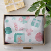 Mint & Pink CANDY Christmas Tissue Paper Tissuepapier (Geschenk)
