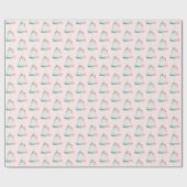 Mint Pink Christmas Bells Cadeaupapier (Vlak)