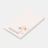 Mint Pink Cream Butterflies Post-it® Notes (Schuin)