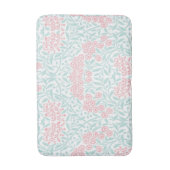 Mint Pink Floral Damask Patroon Badmat (Voorkant Verticaal)