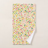 Mint Pink Yellow Green Fruity Dots (Serviette à main)
