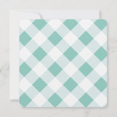 Mint Plaid Bruiloft Kaart (Achterkant)