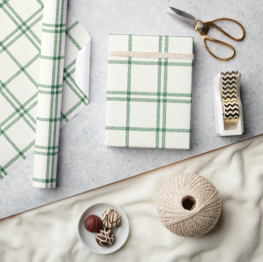 Mint Plaid Cadeaupapier (Crafts)