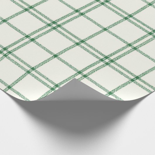 Mint Plaid Cadeaupapier (Hoek)