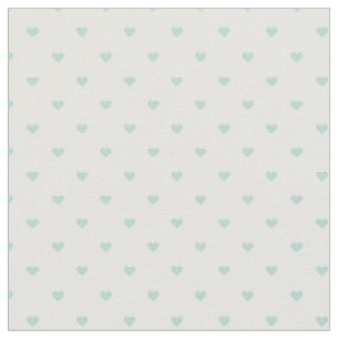 Mint polka dot harten stof