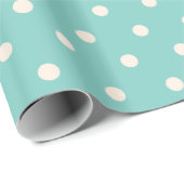 Mint Polkadots Cadeaupapier (Rol Hoek)