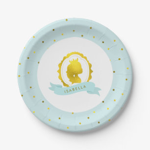 Mint Princess Cameo Birthday Papieren Bordje