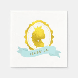 Mint Princess Cameo Birthday Servetten