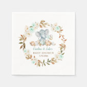 Mint Pumpkin Elephant Baby shower Party Servet (Voorkant)