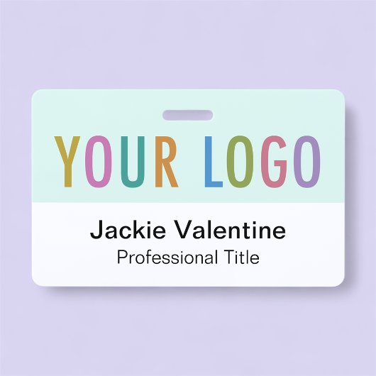 Mint PVC Naam Badge Horizontale Logo Werk ID Label