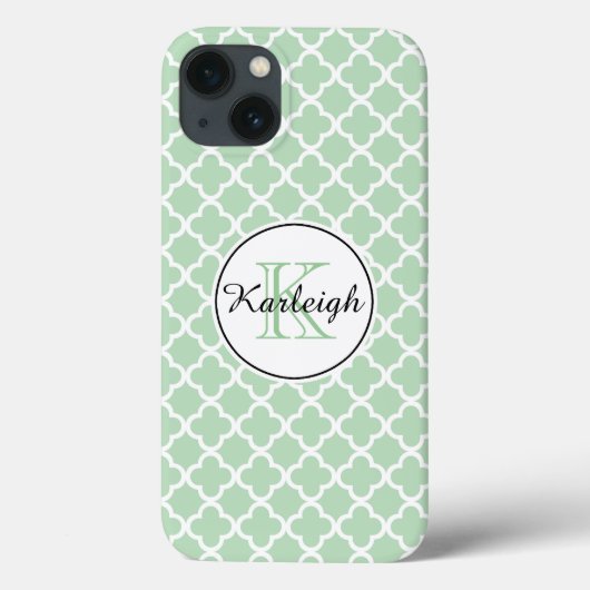 Mint Quatrefoil Case-Mate iPhone Case (Achterkant)