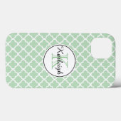 Mint Quatrefoil Case-Mate iPhone Case (Achterkant (horizontaal))