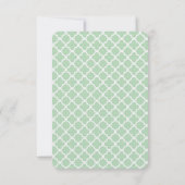 Mint Quatrefoil Wedding RSVP (Dos)