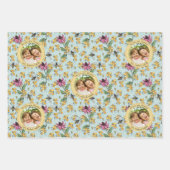 Mint Queen Bee & Gold Crown Foto Inpakpapier Vel (Voorkant)