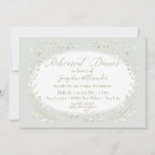 Mint Rehearsal Dinner Simple Wreater Branch Kaart (Voorkant)