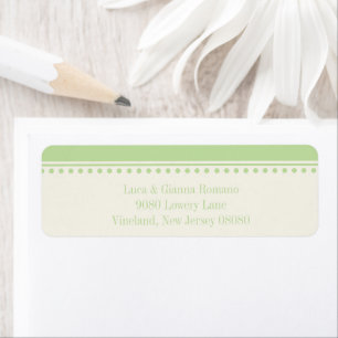 Mint Retour Adres Label, Caroline Wedding Etiket