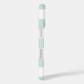Mint Retro Check Monogram Hoesje-Mate iPhone Case (Achterkant / Rechts)