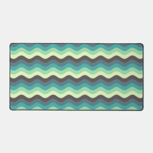 Mint Ripple Waves Desk mat