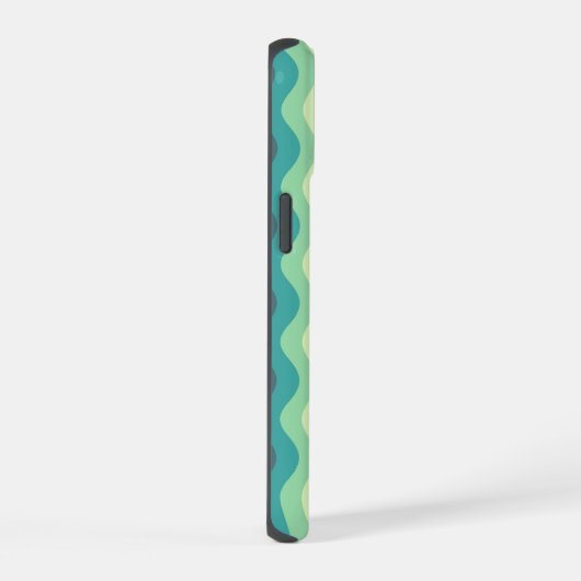 Mint Ripple Waves Iphone Case iPhone 15 Hoesje (Rechterkant)