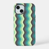 Mint Ripple Waves Iphone Case iPhone 15 Hoesje (Achterkant)