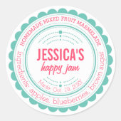 Mint rose élégant fait maison moderne Étiquette ci (Devant)