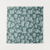 Mint Rosette Succulents Herhaalt Afdruk op Pine Gr Wandkleed (Voorkant (horizontaal))