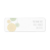 Mint Rosettes adreslabel Etiket (Voorkant)