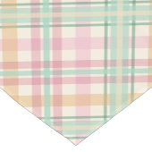  mint roze pastels tartan plaid korte tafelloper (Hoek)