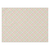 mint roze pastels tartan plaid tafelkleed (Voorkant (Horizontaal))