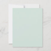 Mint Rustic Monogram Krans Trouwen RSVP antwoord (Achterkant)