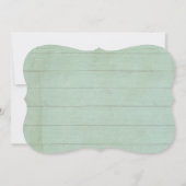 Mint Rustiek Elegant Hout  Perzik Blush Rozen Kaart (Achterkant)