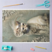 Mint Sage Allure Versierde Kat Roaring 20's  Tissuepapier (Craft)