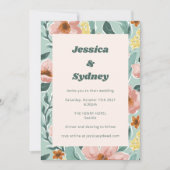  Mint Sage Blush Pink Floral Weddenschap Kaart (Voorkant)