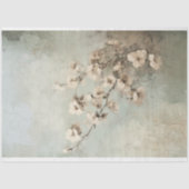 Mint Sage Green Abstracte kersenbloesems Tissuepapier (Voorkant)