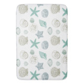 Mint Sand Blue Shells Badmat (Voorkant Verticaal)