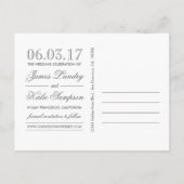 Mint  Script De datum opslaan Aankondigingskaart (Achterkant)